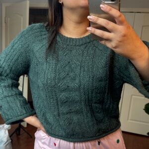 Universal Thread Teal Cable Knit Sweater